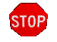 Image gif de panneau stop qui tourne