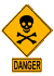 Image gif de signalisation danger tete de mort