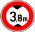 Image gif de signalisation hauteur limite 3 8m