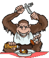 Image gif de repas d un gorille