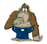 Image gif de un gorille avec un jean