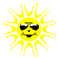 Image gif de soleil jaune avec lunettes