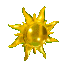 Image gif de soleil jaune qui tourne comme une roue
