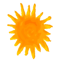 Image gif de soleil orange qui bouge