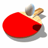 Image gif de raquette et balle de ping pong