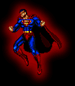 Image gif de Superman avec surbrillance rouge