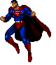 Image gif de Superman vol sur place droite