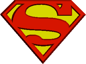 Image gif de grand logo 3D de superman qui tourne sur lui meme