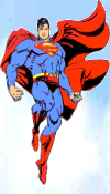 Image gif de superman dans le ciel