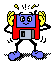 Image gif de personnage en forme de disquette