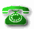 Image gif de telephone vert