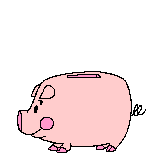 Image gif de cochon tirelire 2D