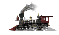 Image gif de ancienne locomotive a vapeur