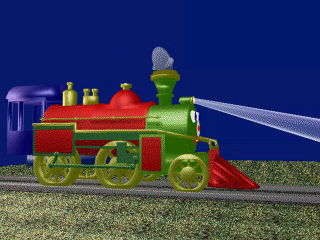 Image gif de locomotive a vapeur en 3D