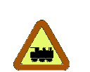 Image gif de panneau de signalisation de train