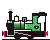 Image gif de petite locomotive verte
