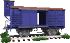 Image gif de wagon bleu dont porte s ouvre
