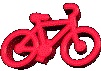 Image gif de logo de velo 3D rouge