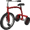Image gif de velo en 3D avec des petites roues