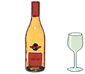 Image gif de bouteille et un verre