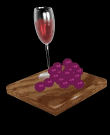 Image gif de verre de vin en 3D