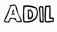 Dessin a colorier du prenom Adil