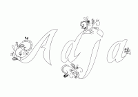 Dessin a colorier du prenom Adja