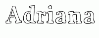 Dessin a colorier du prenom Adriana