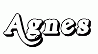 Dessin a colorier du prenom Agnes