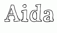 Dessin a colorier du prenom Aida
