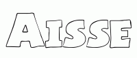 Dessin a colorier du prenom Aisse
