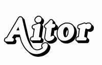 Dessin a colorier du prenom Aitor
