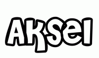 Dessin a colorier du prenom Aksel