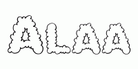Dessin a colorier du prenom Alaa