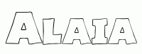 Dessin a colorier du prenom Alaia
