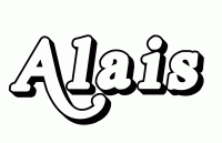 Dessin a colorier du prenom Alais