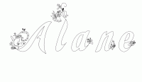 Dessin a colorier du prenom Alane
