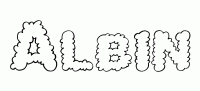 Dessin a colorier du prenom Albin