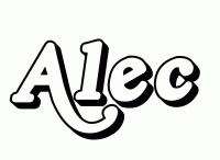 Dessin a colorier du prenom Alec