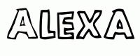 Dessin a colorier du prenom Alexa