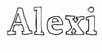 Dessin a colorier du prenom Alexi