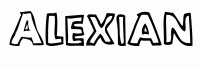 Dessin a colorier du prenom Alexian