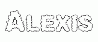 Dessin a colorier du prenom Alexis