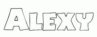 Dessin a colorier du prenom Alexy