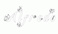 Dessin a colorier du prenom Alfredo