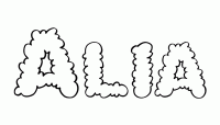 Dessin a colorier du prenom Alia