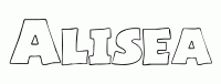Dessin a colorier du prenom Alisea