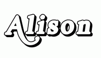 Dessin a colorier du prenom Alison
