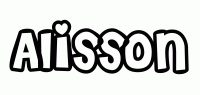 Dessin a colorier du prenom Alisson