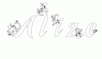 Dessin a colorier du prenom Alize